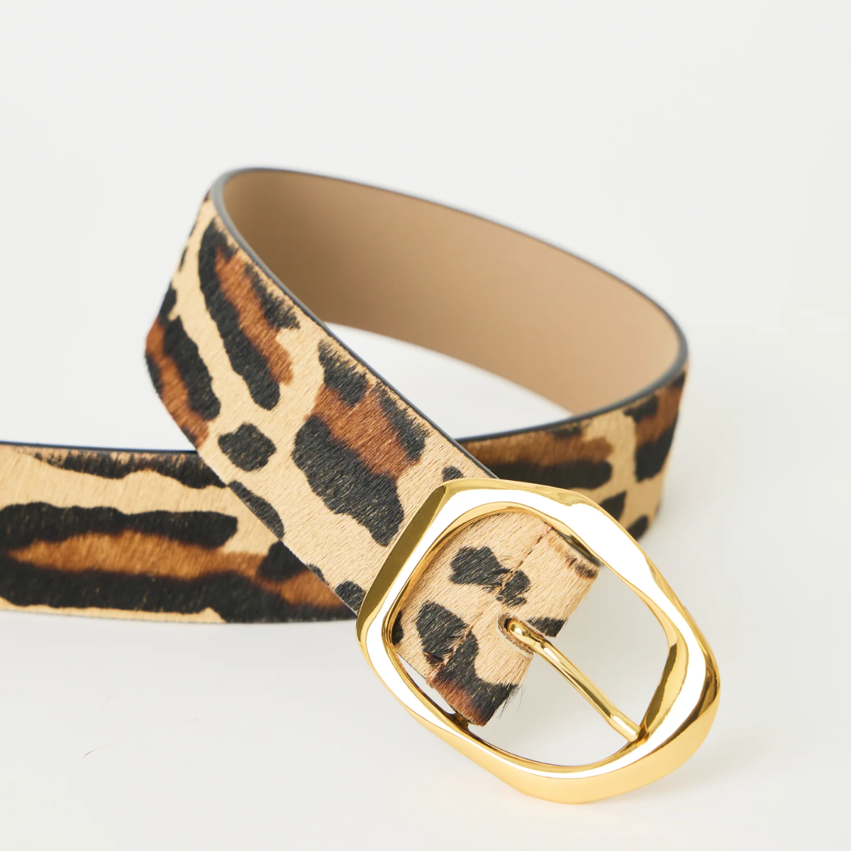 EDMOND MINI CALF-HAIR LEATHER BELT