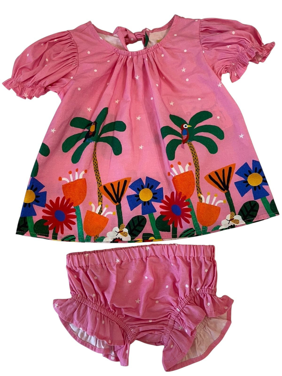 Vestido Bebe Jardim Noturno Mini