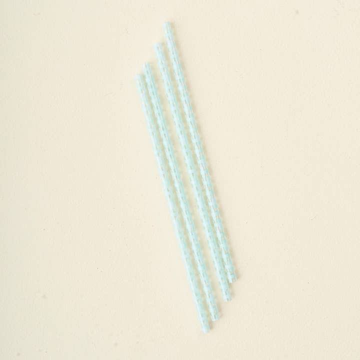 40 oz Tumbler Straw Set - Check Blue