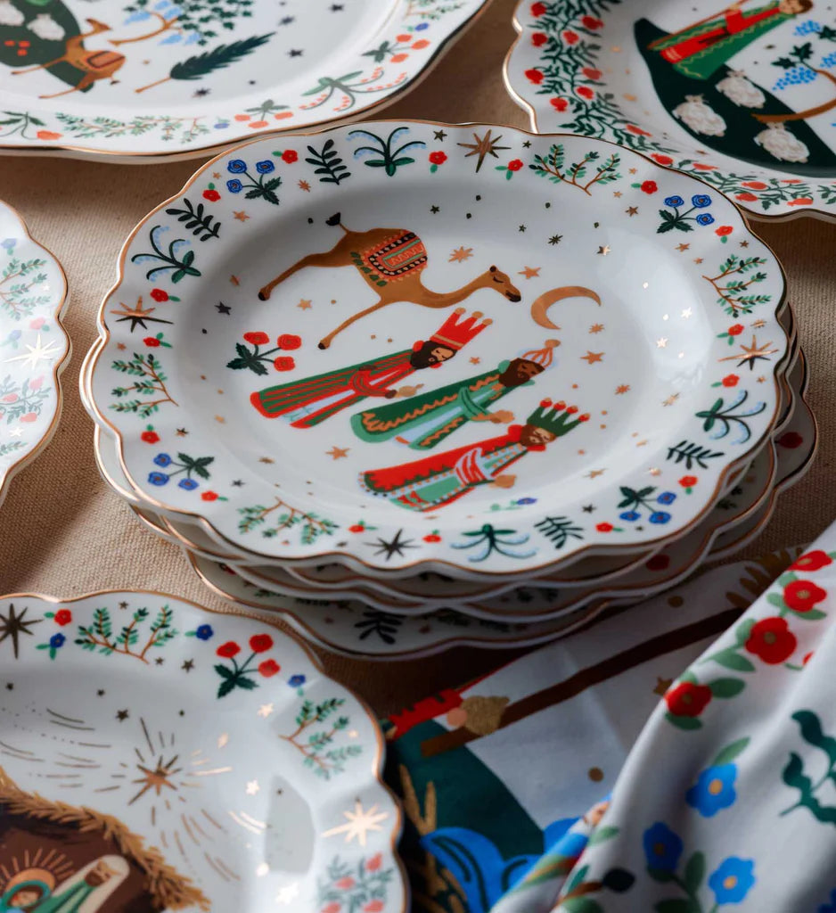 Nativity Porcelain Dessert Plate Set