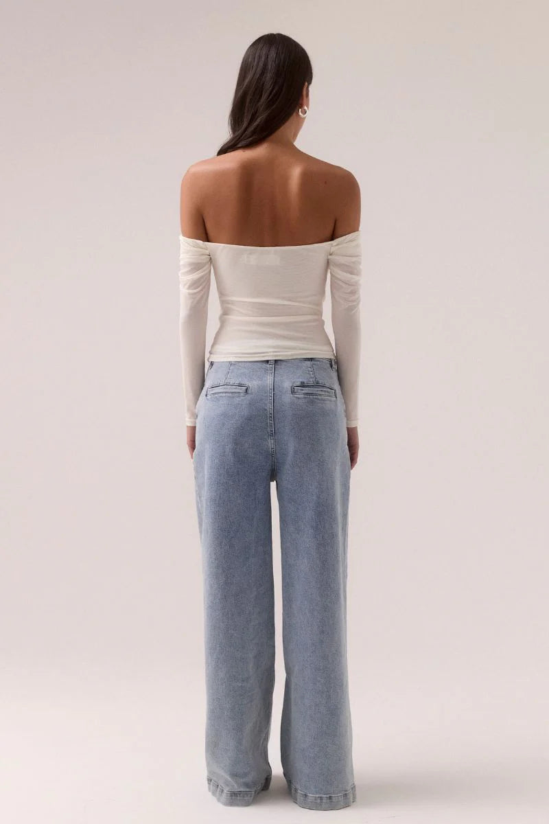 MYRIAD OFF SHOULDER TOP - COCONUT