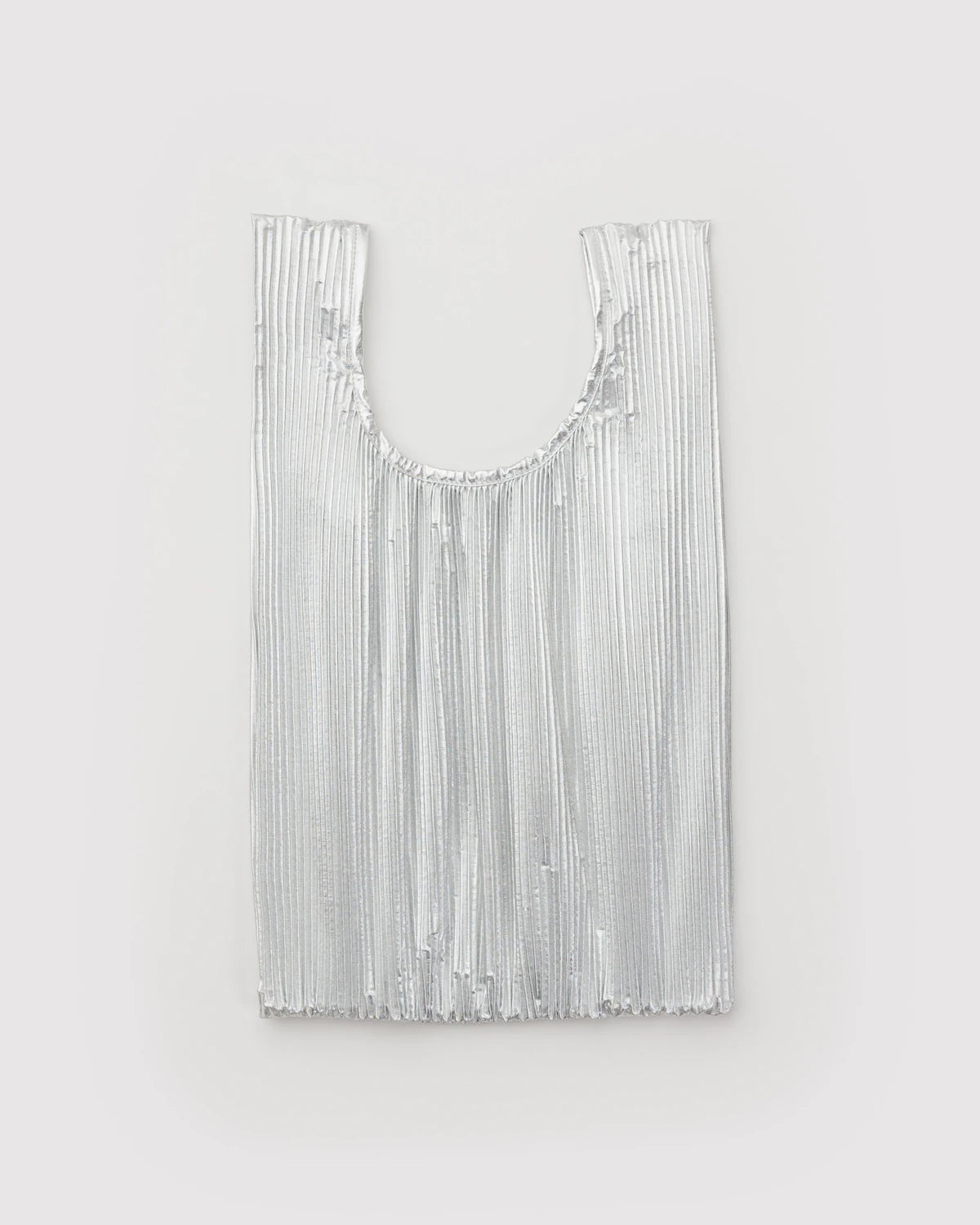 Pleated Baggu - Chrome Metallic