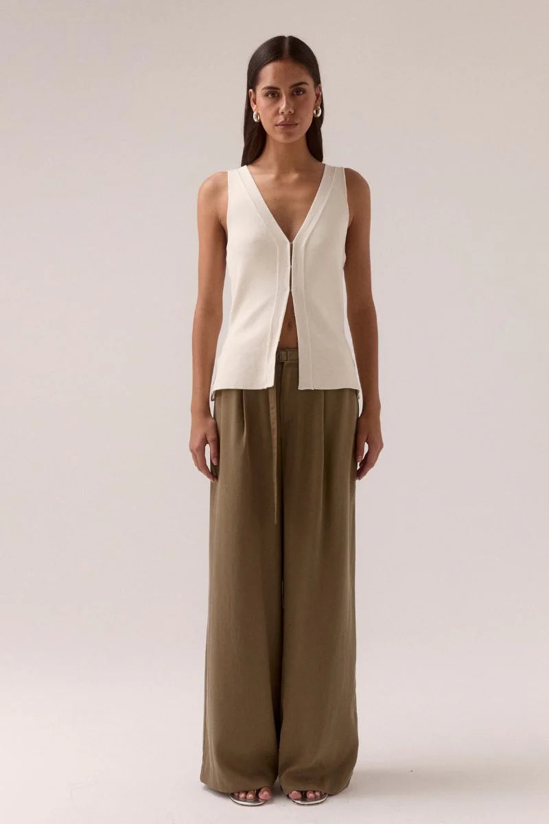 SENTIMENT KNIT TOP - CHALK