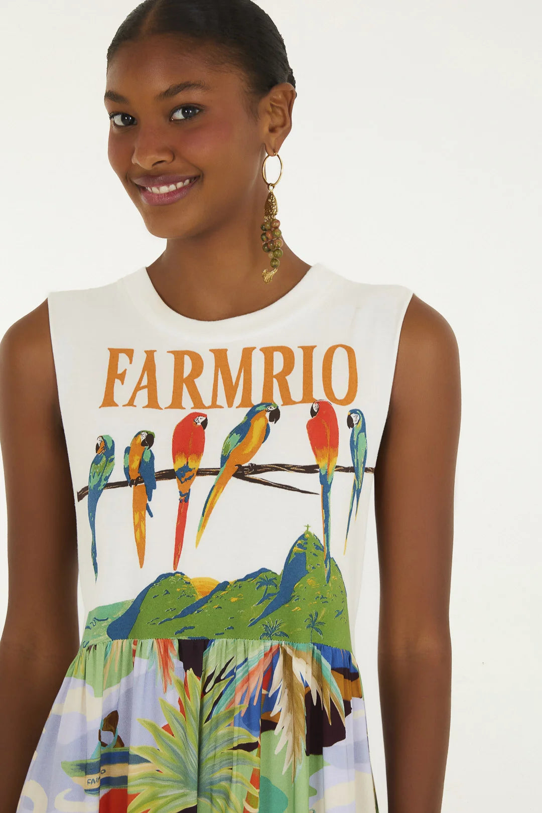 VESTIDO REGATA ARARAS GALHO