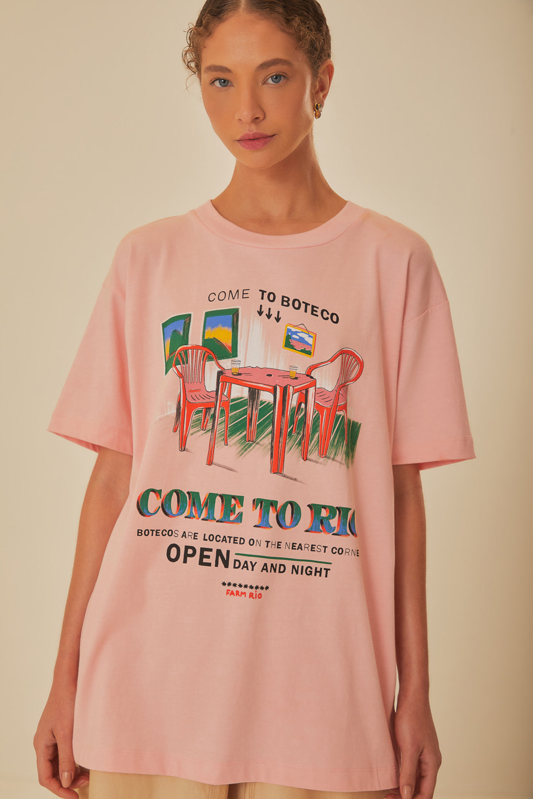 Pink Come To Rio Relaxed T-Shirt