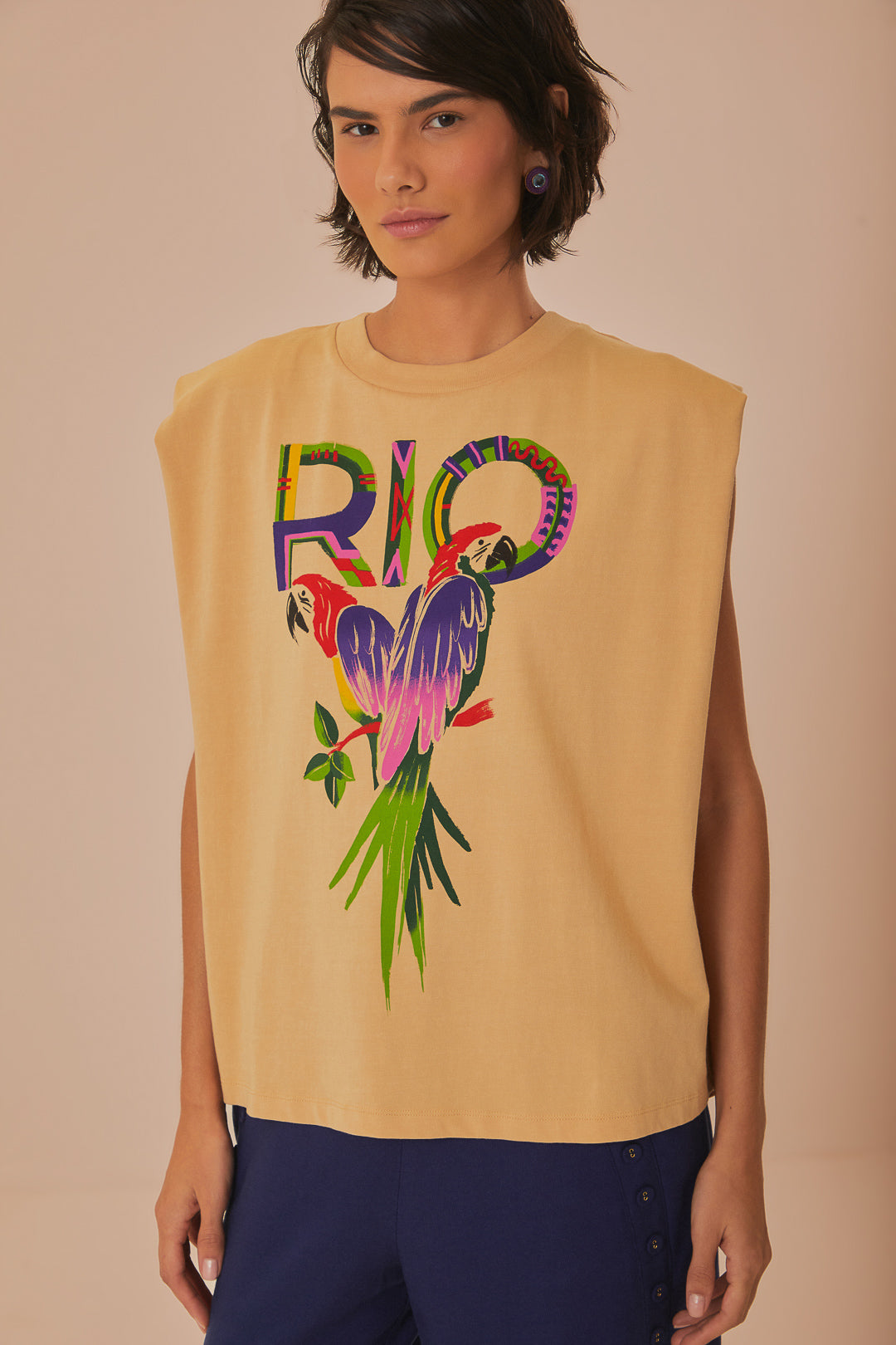 Rio Sand Shoulder Pads Muscle Tee