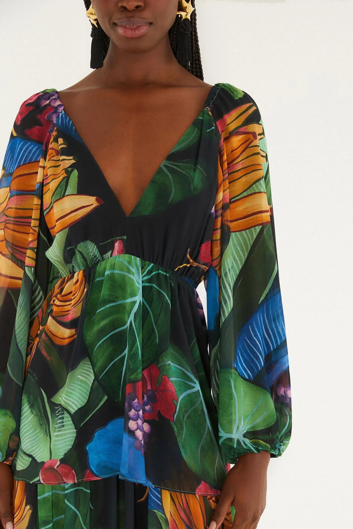 Vestido Longo Banana Uva