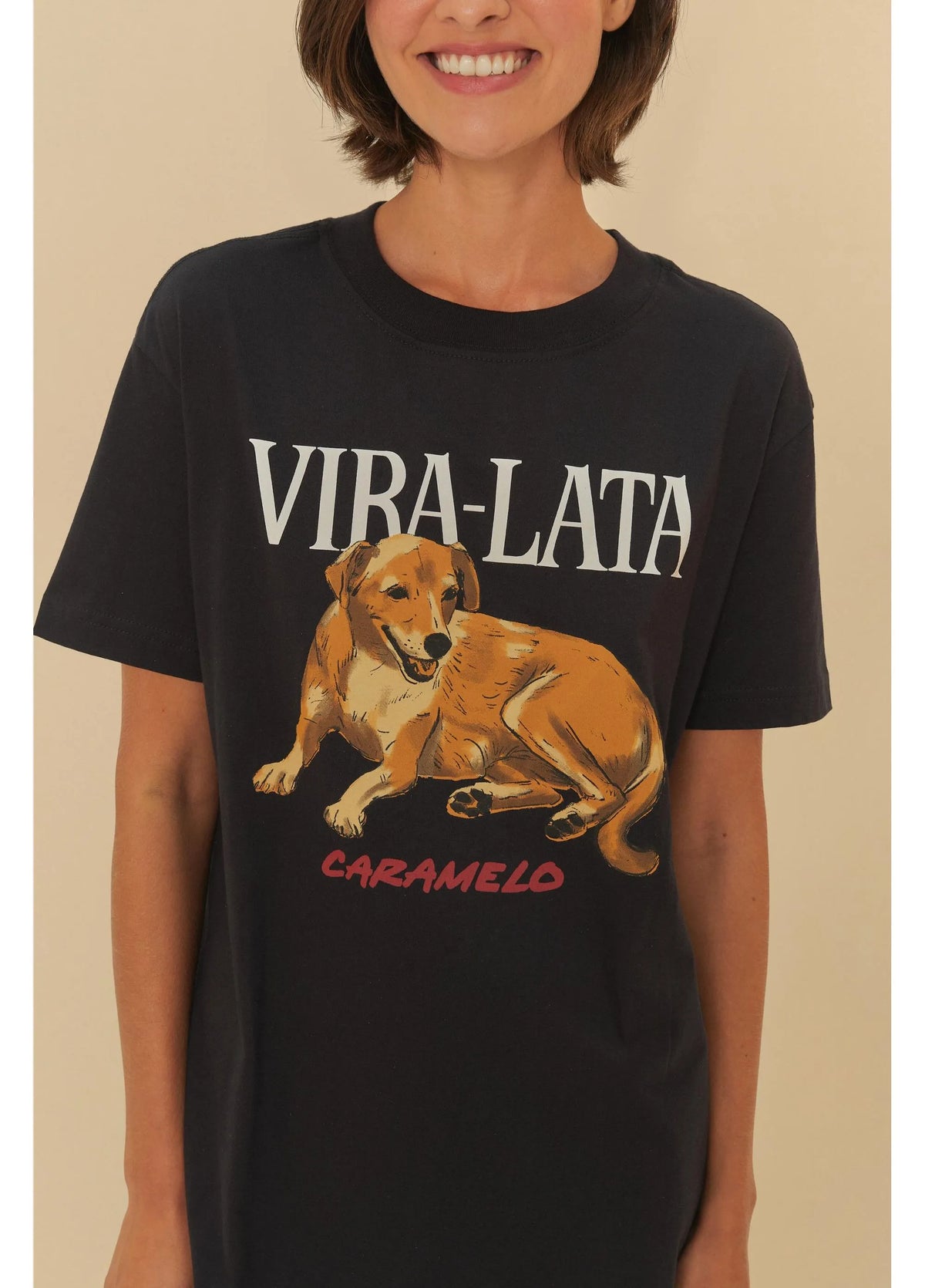 T-Shirt Media Vira Lata Preto