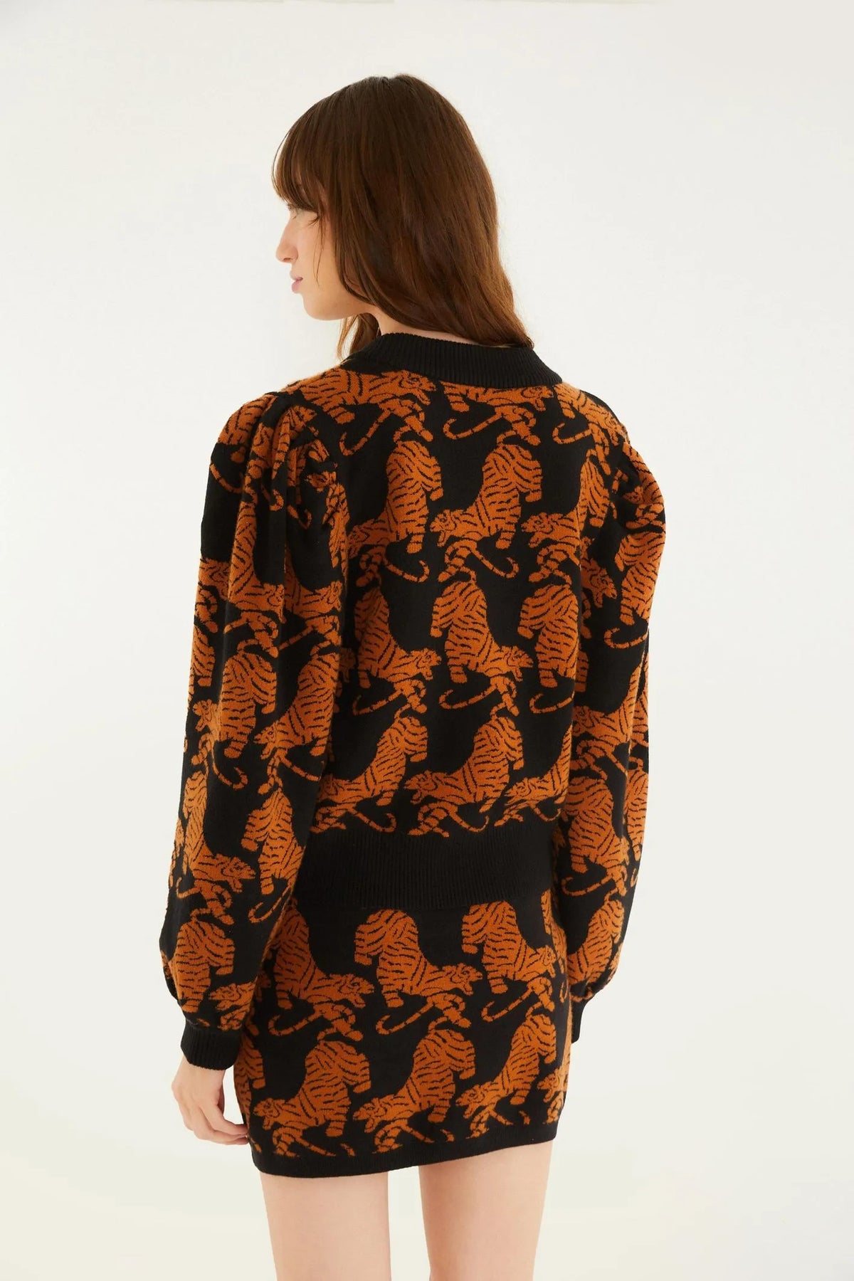Cardigan Curto Tricot Tigres Copacabana