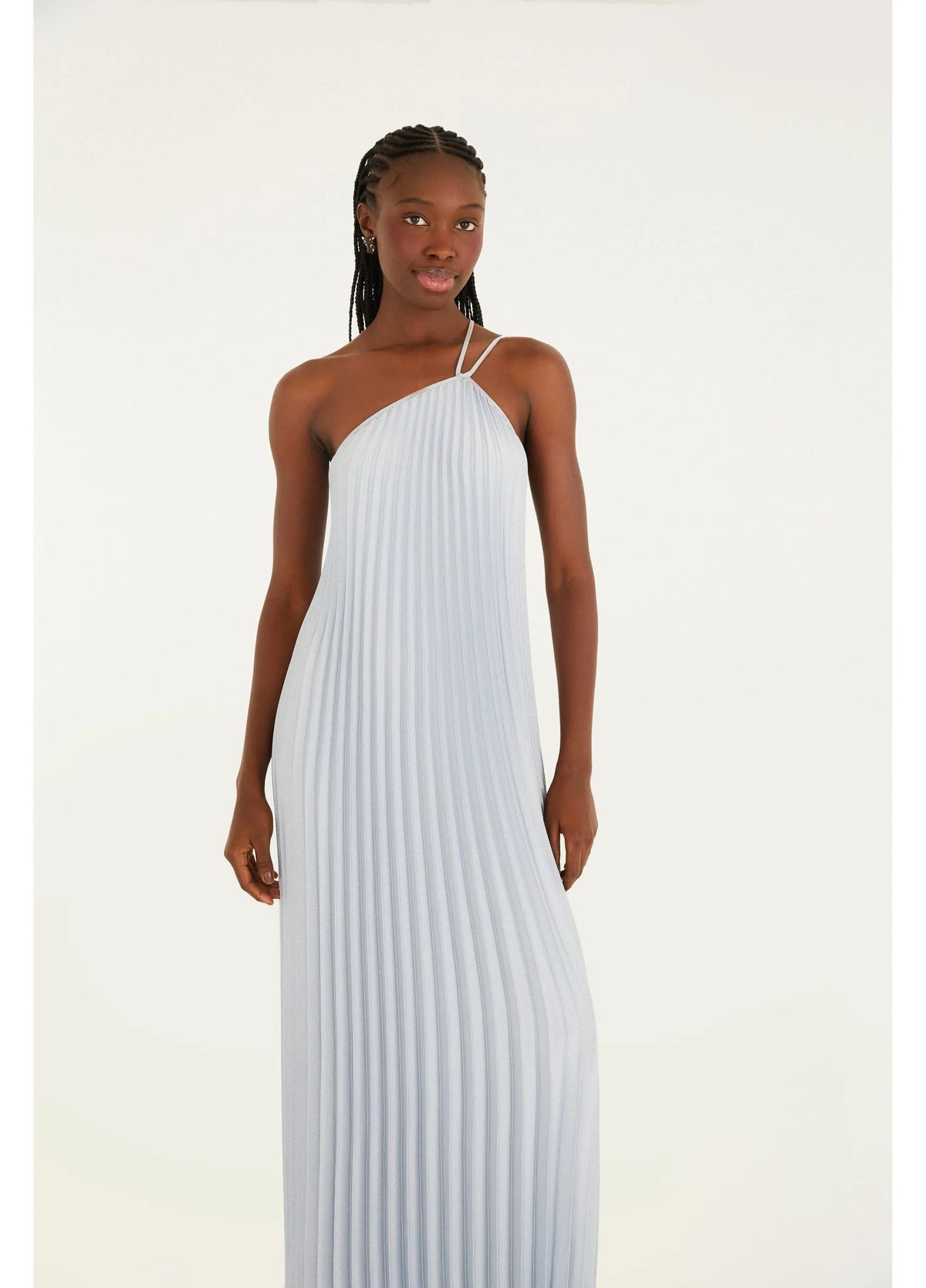 Vestido Plissado Longo