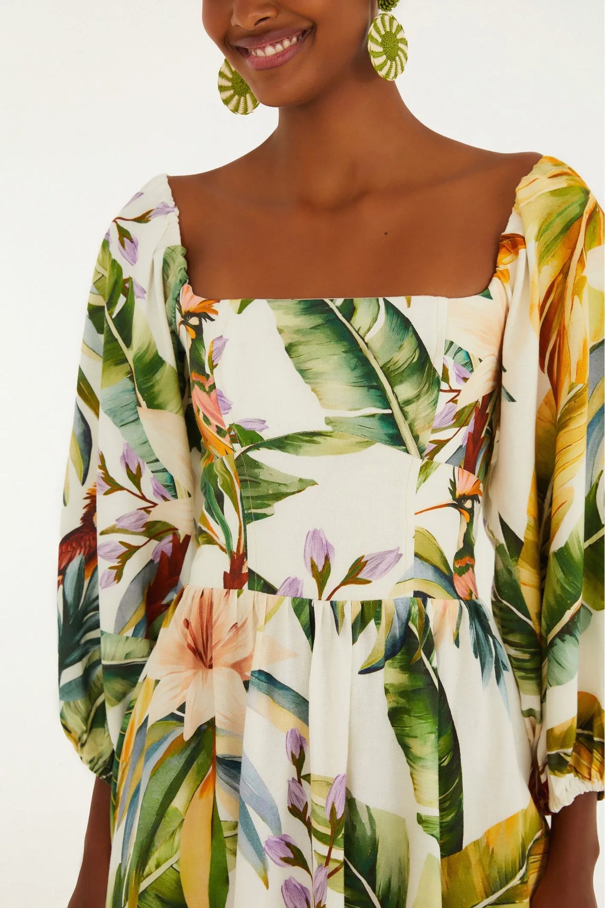 VESTIDO CURTO MANGA TROPICALIA