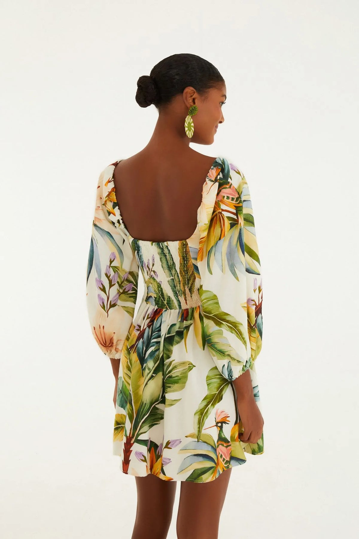 VESTIDO CURTO MANGA TROPICALIA