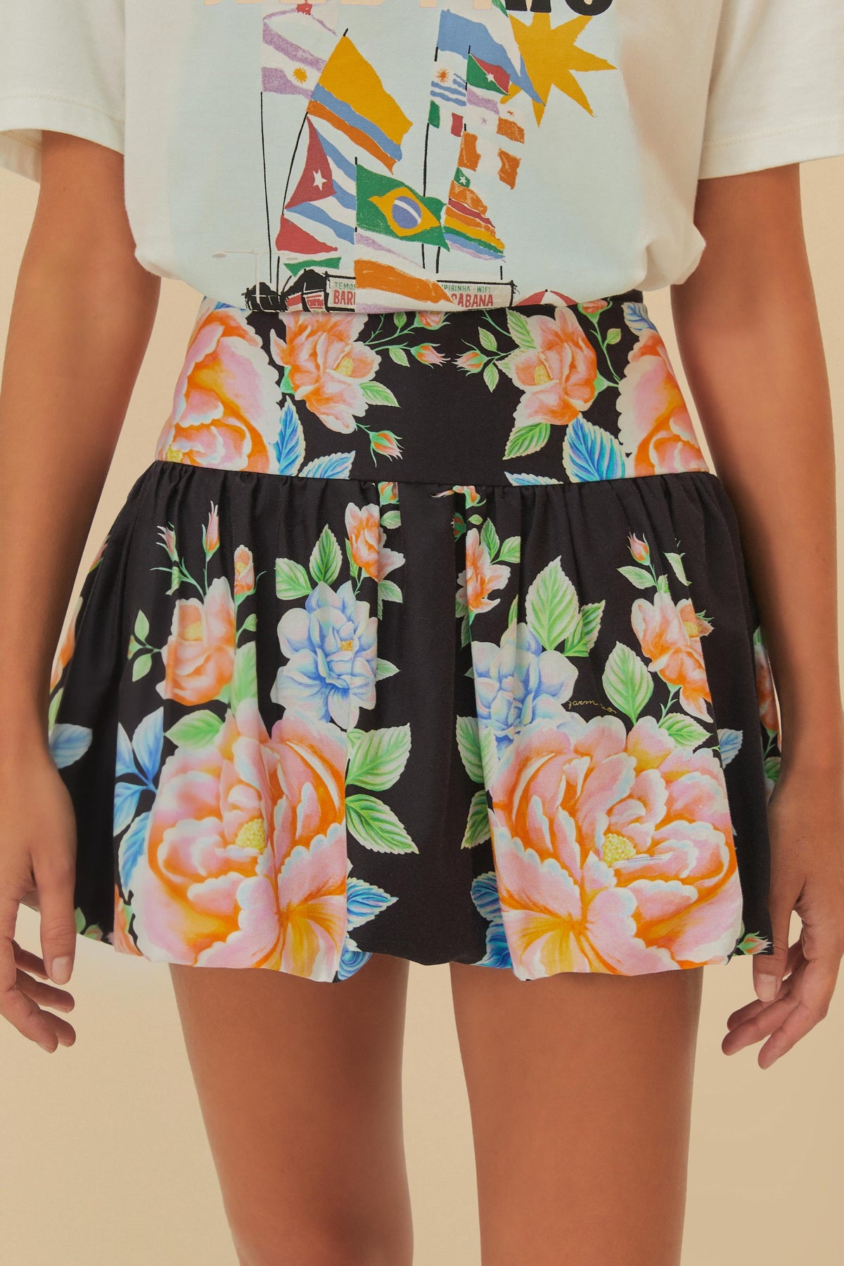 Short Saia Balone Floral Sofia