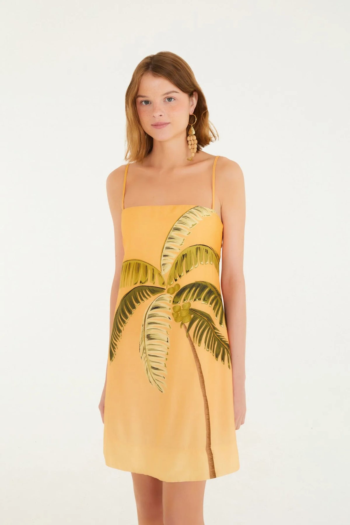 VESTIDO CURTO ITACARE COQUEIRO LARANJA