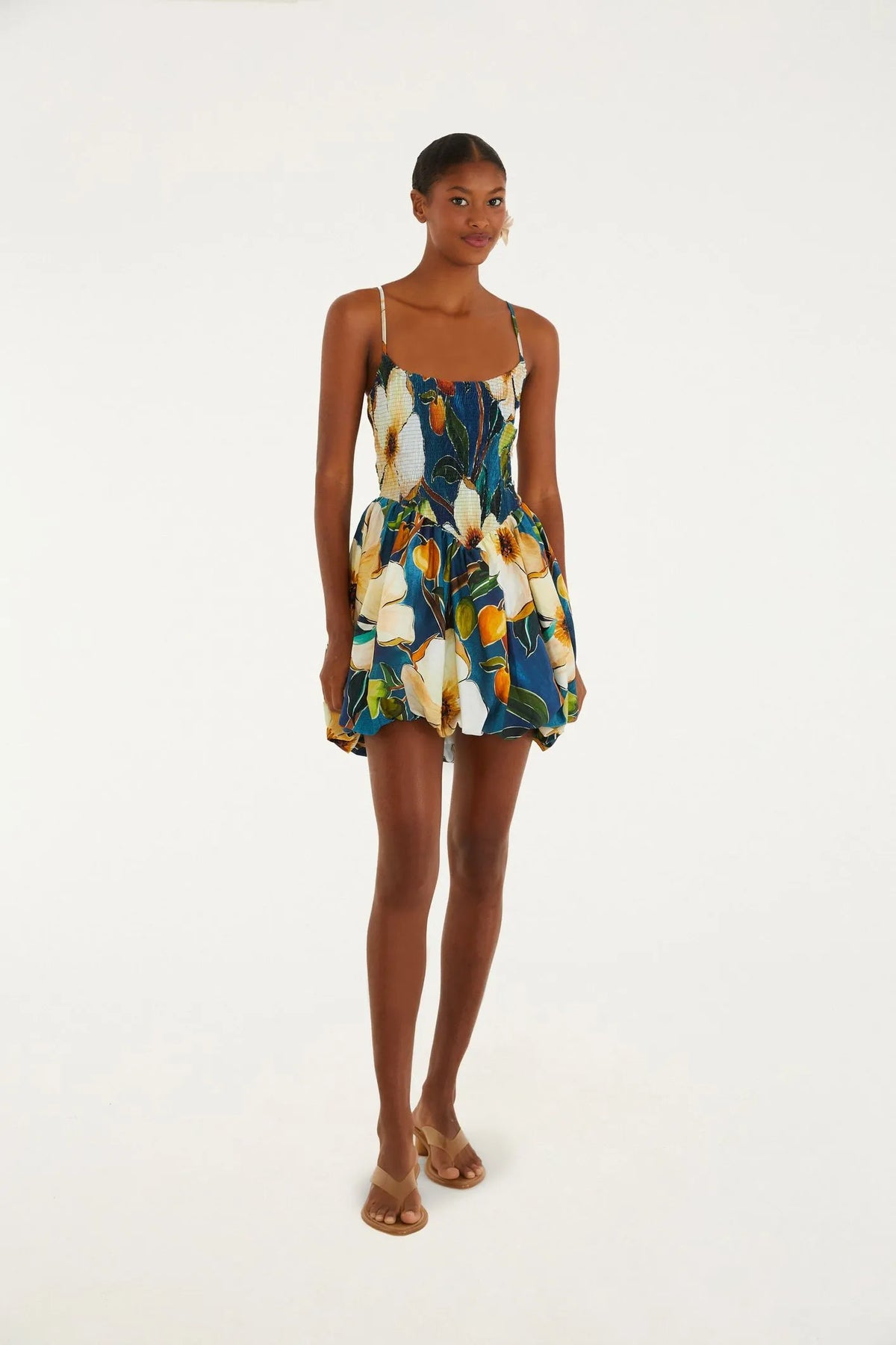 VESTIDO CURTO BALONE JARDIM LITORAL