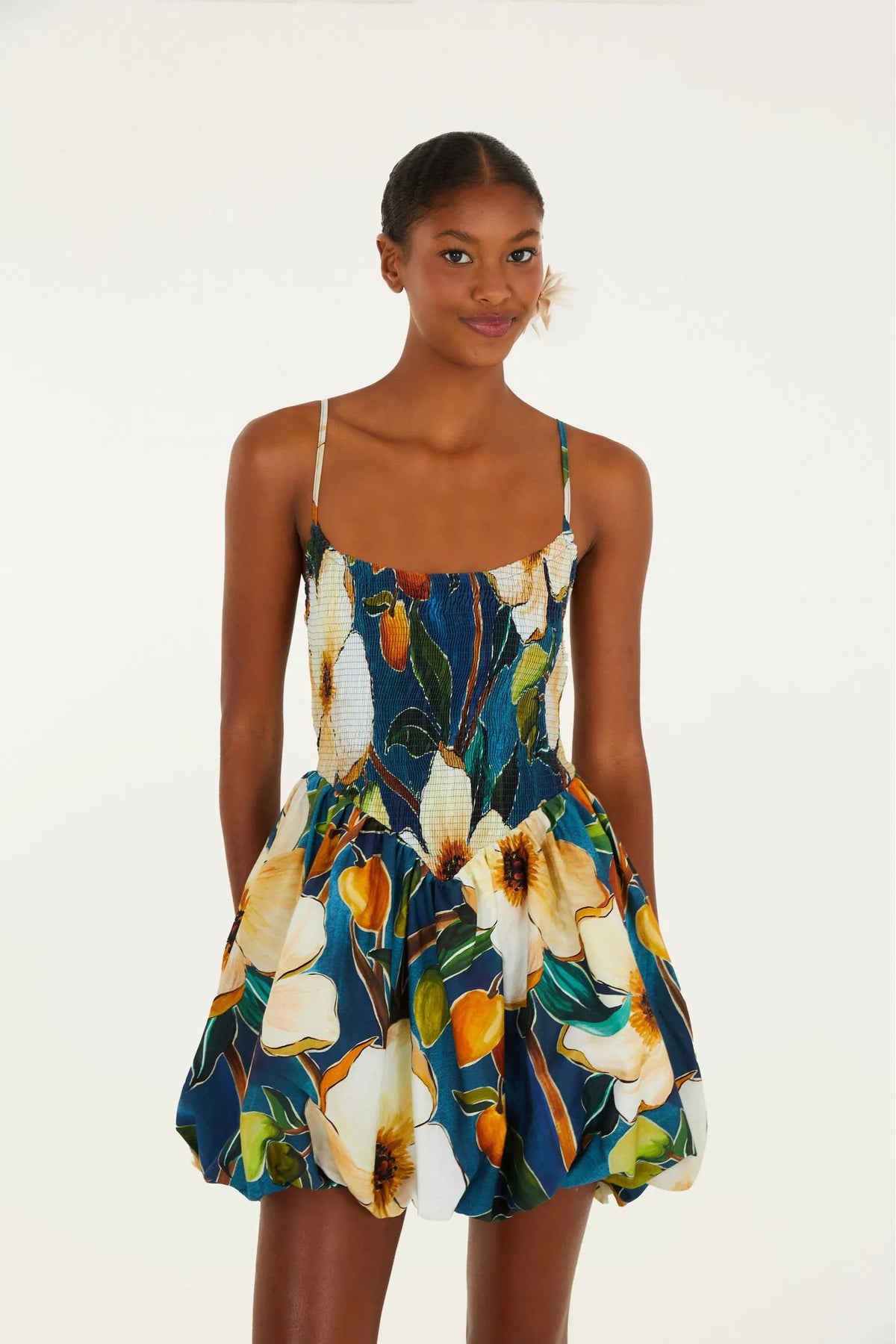 VESTIDO CURTO BALONE JARDIM LITORAL