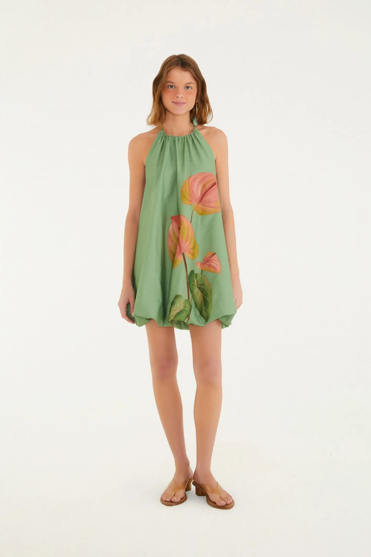 VESTIDO CURTO BALONE ANTURIO E