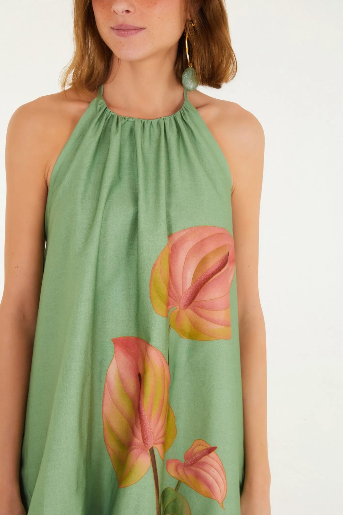VESTIDO CURTO BALONE ANTURIO E