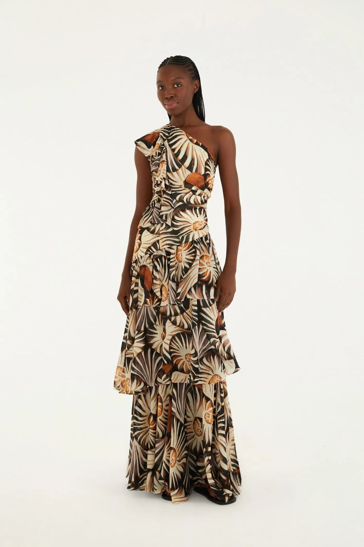 VESTIDO BABADOS MAR DE CONCHA