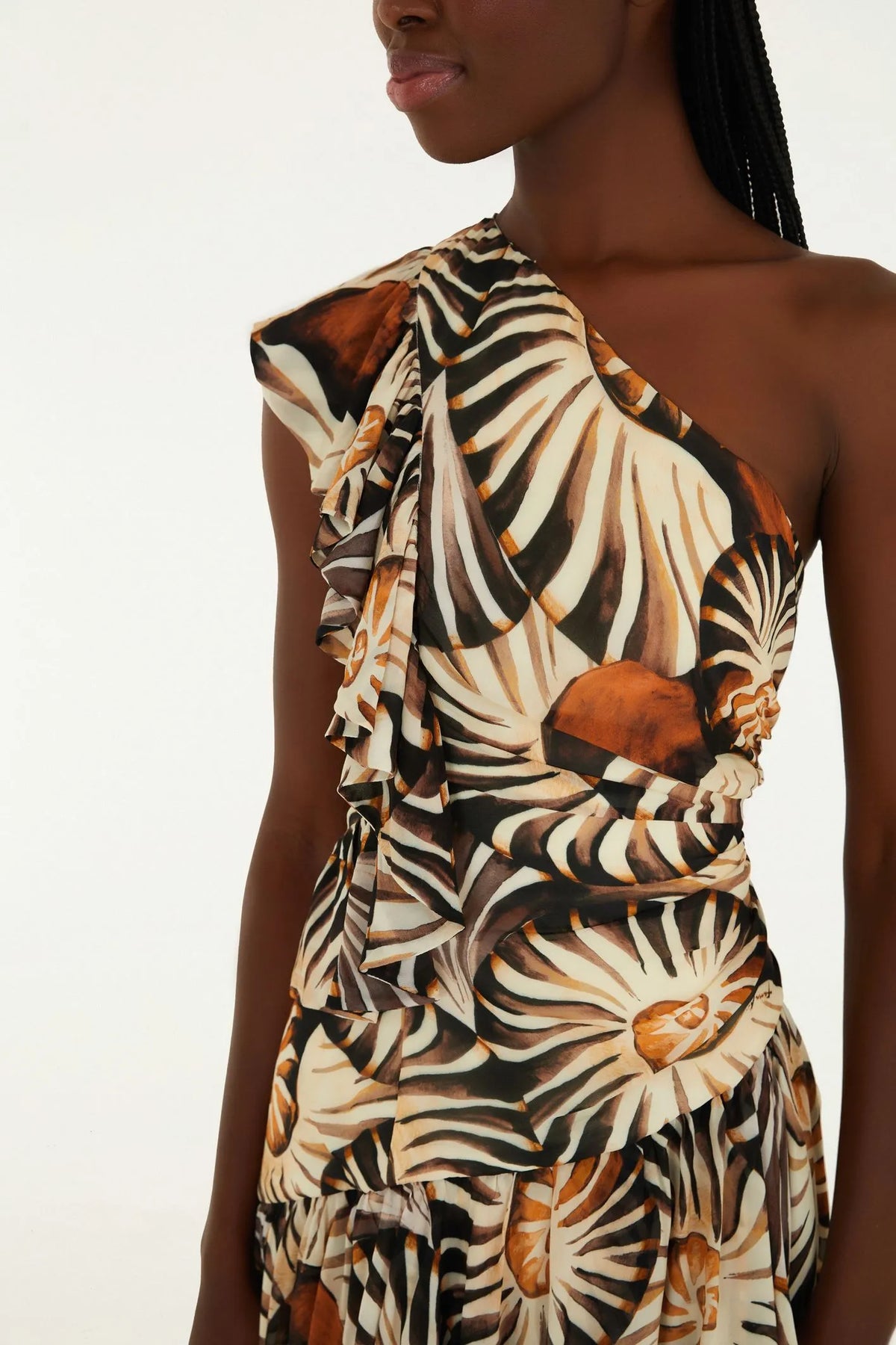VESTIDO BABADOS MAR DE CONCHA