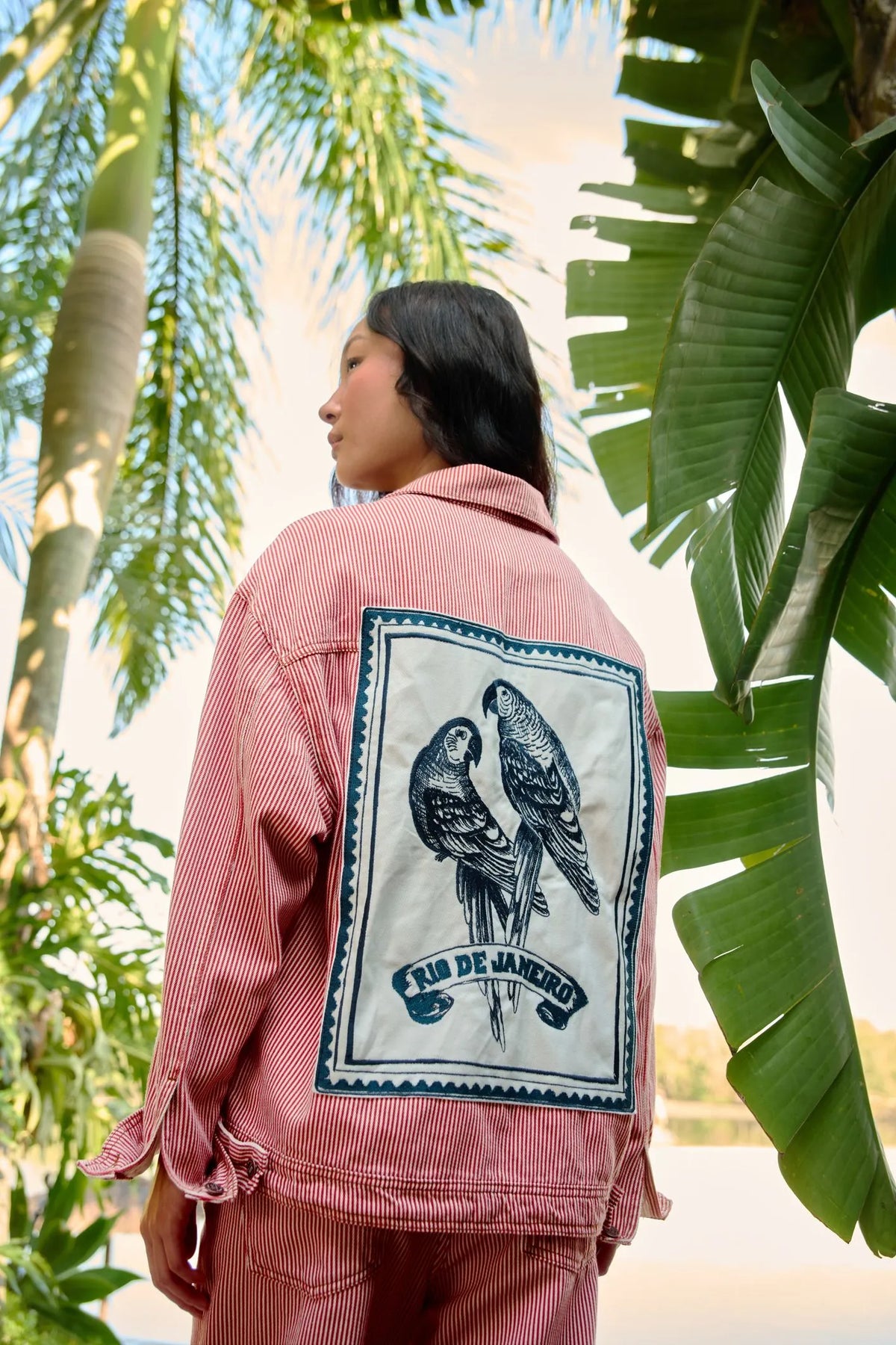 JAQUETA SARJA LISTRA BURBURINHO