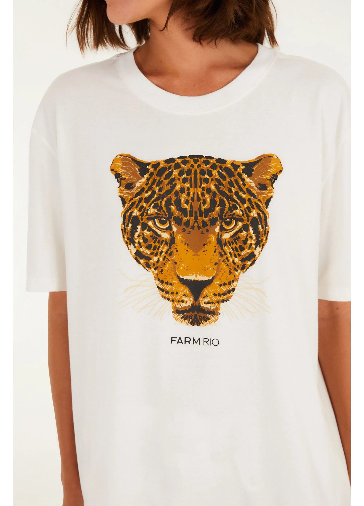 T-Shirt Media Onca Esmeralda Off White
