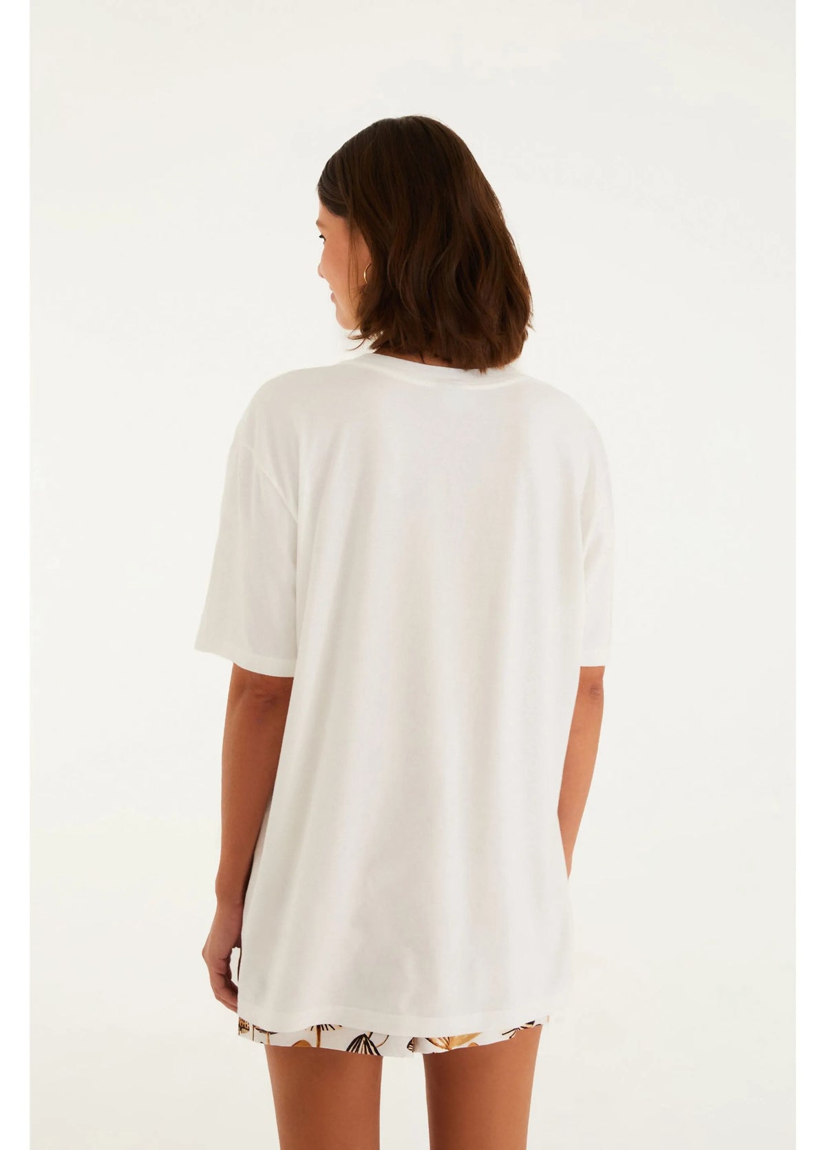 T-Shirt Media Onca Esmeralda Off White
