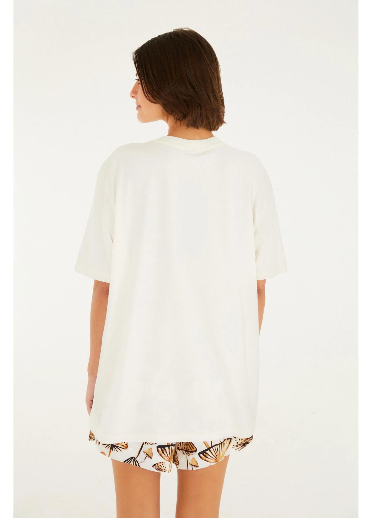 T-Shirt Media Onca Esmeralda Off White