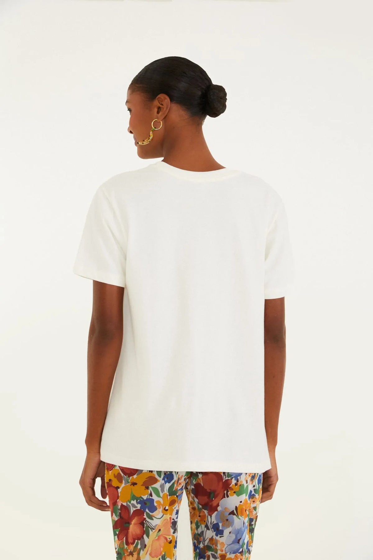 TSHIRT FIT BOUQUET TROPICAL OFF WHITE