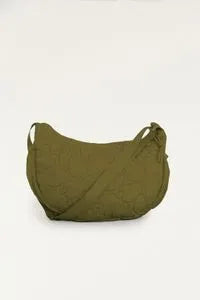 Bolsa banana puffer verde grande