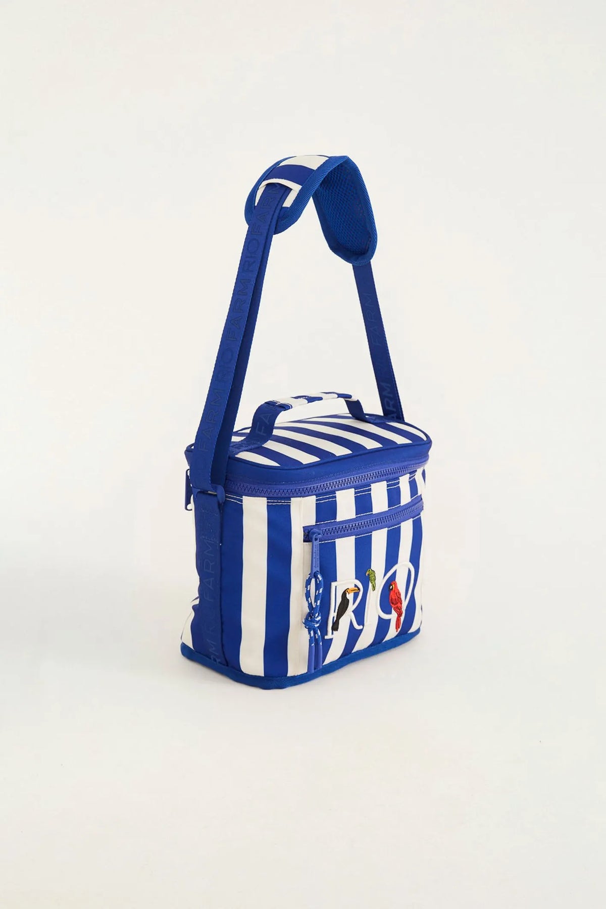 Mini Cooler Farofa Listras Azul