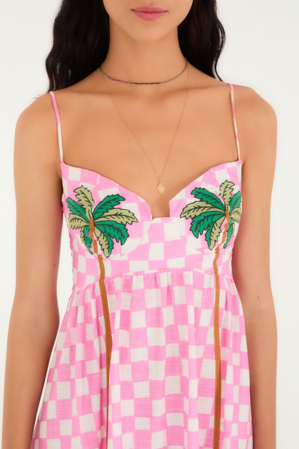 VESTIDO MIDI SUEÑO CUADRICULADO