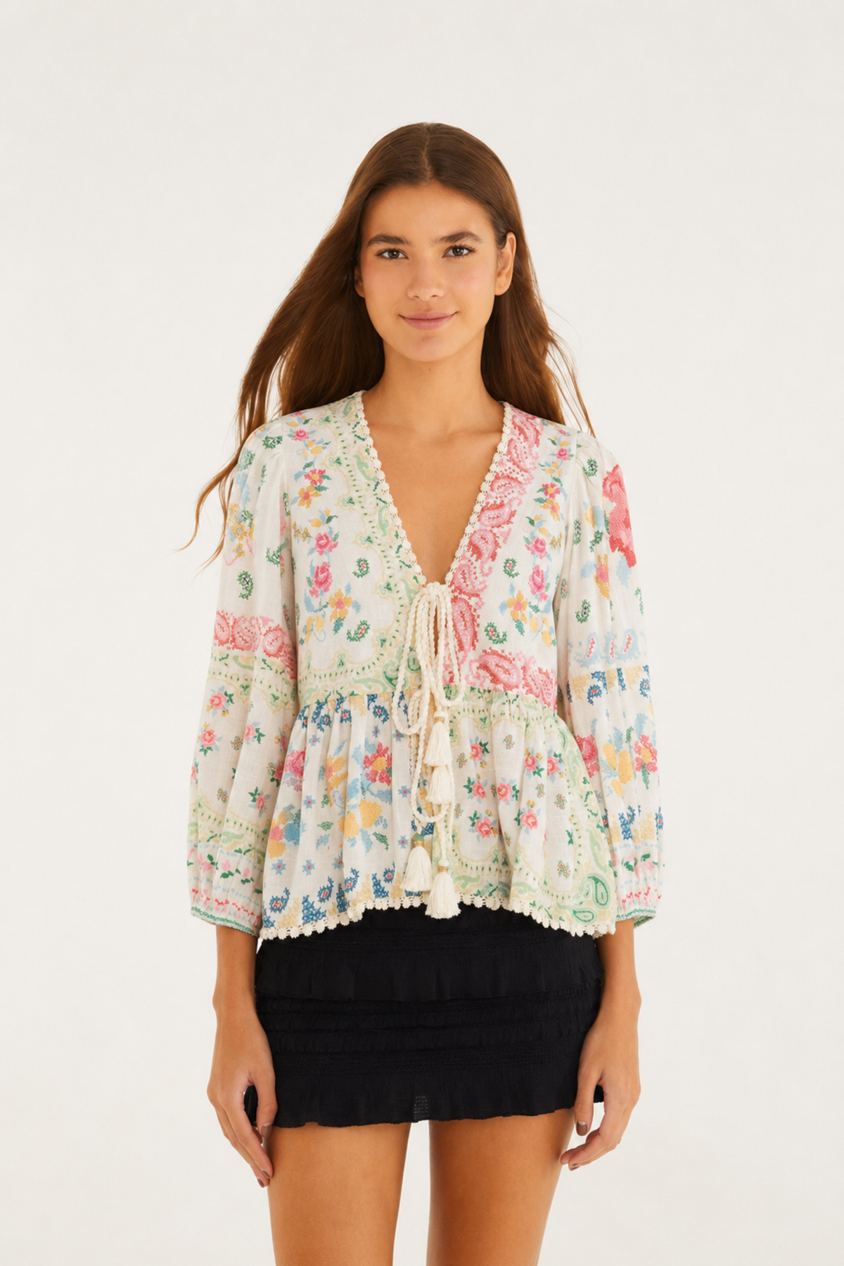 BLUSA AMARRAO BORDA BANDANA