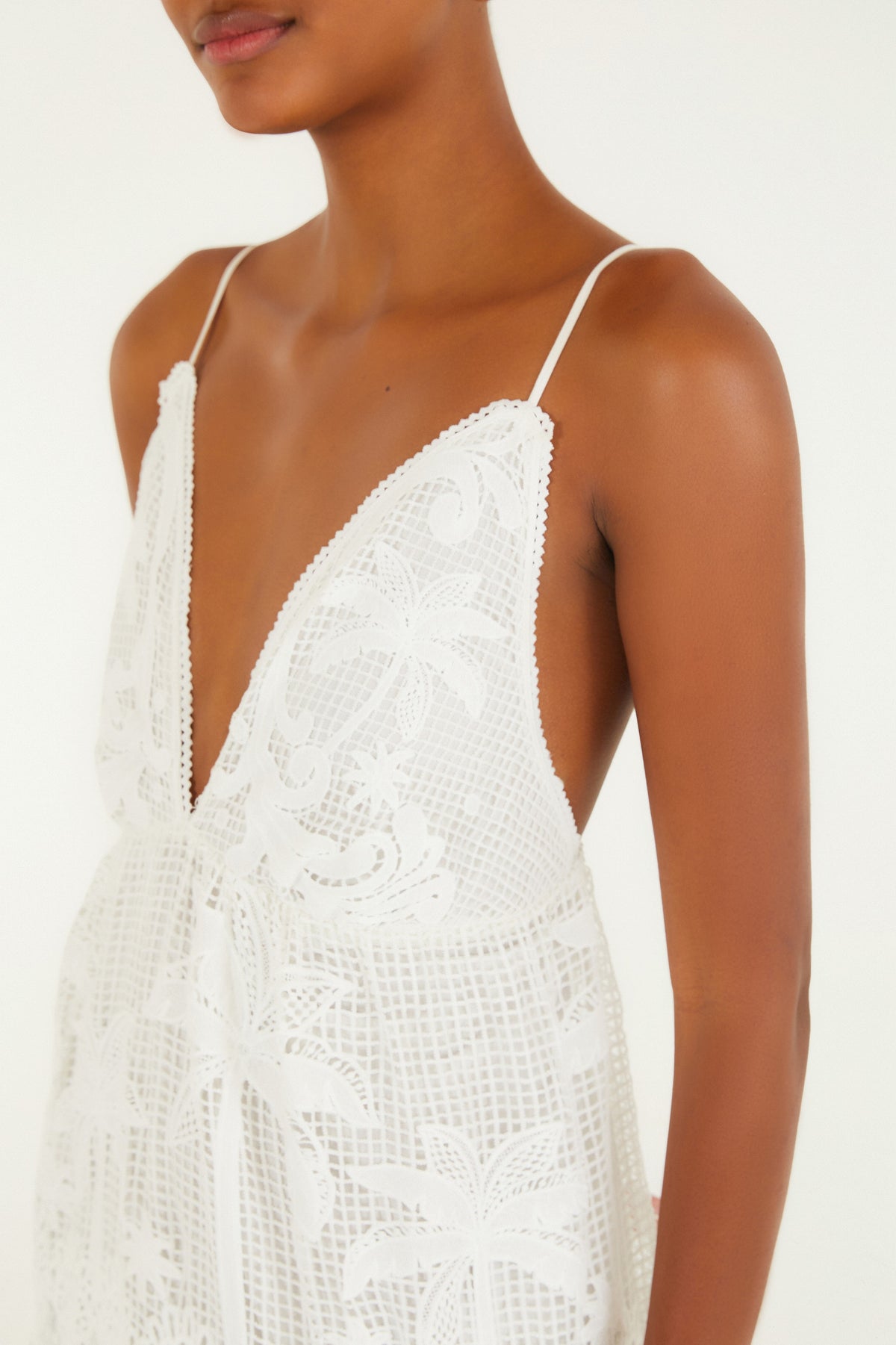 Vestido largo de guipur Odara