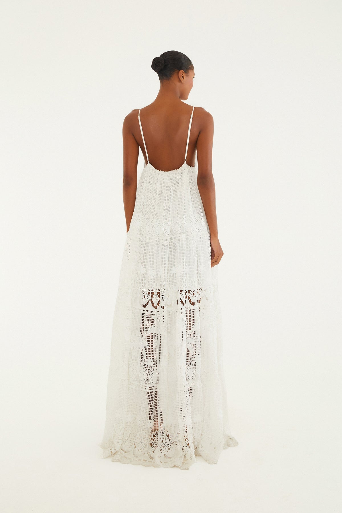 Vestido largo de guipur Odara