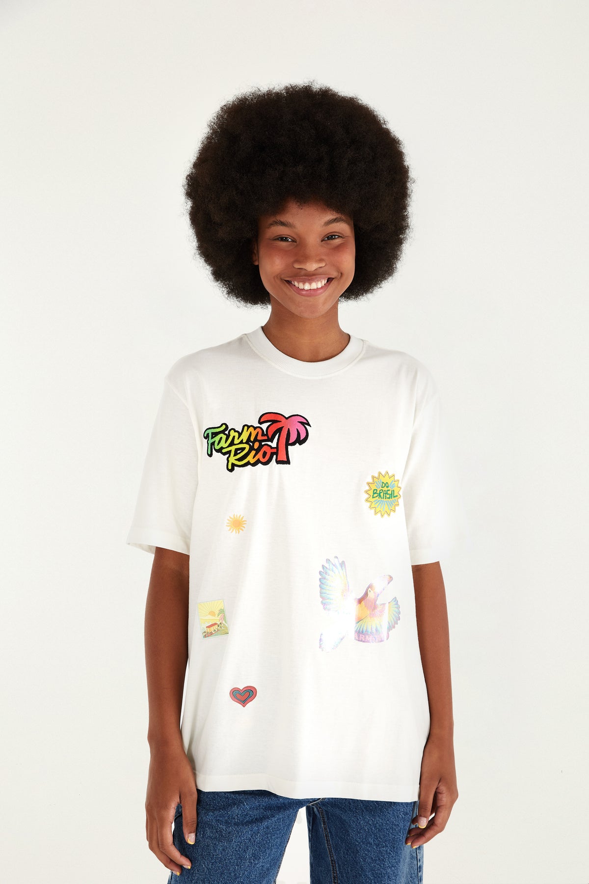 T SHIRT IPANEMA MIX PATCHES OFF WHITE