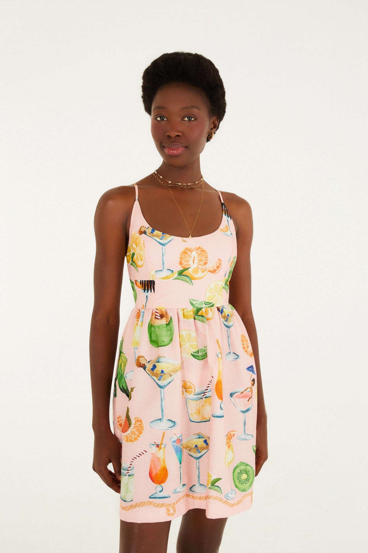 Vestido Corto Estampado Coctel