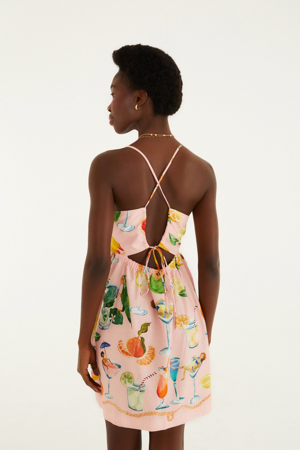 Vestido Corto Estampado Coctel