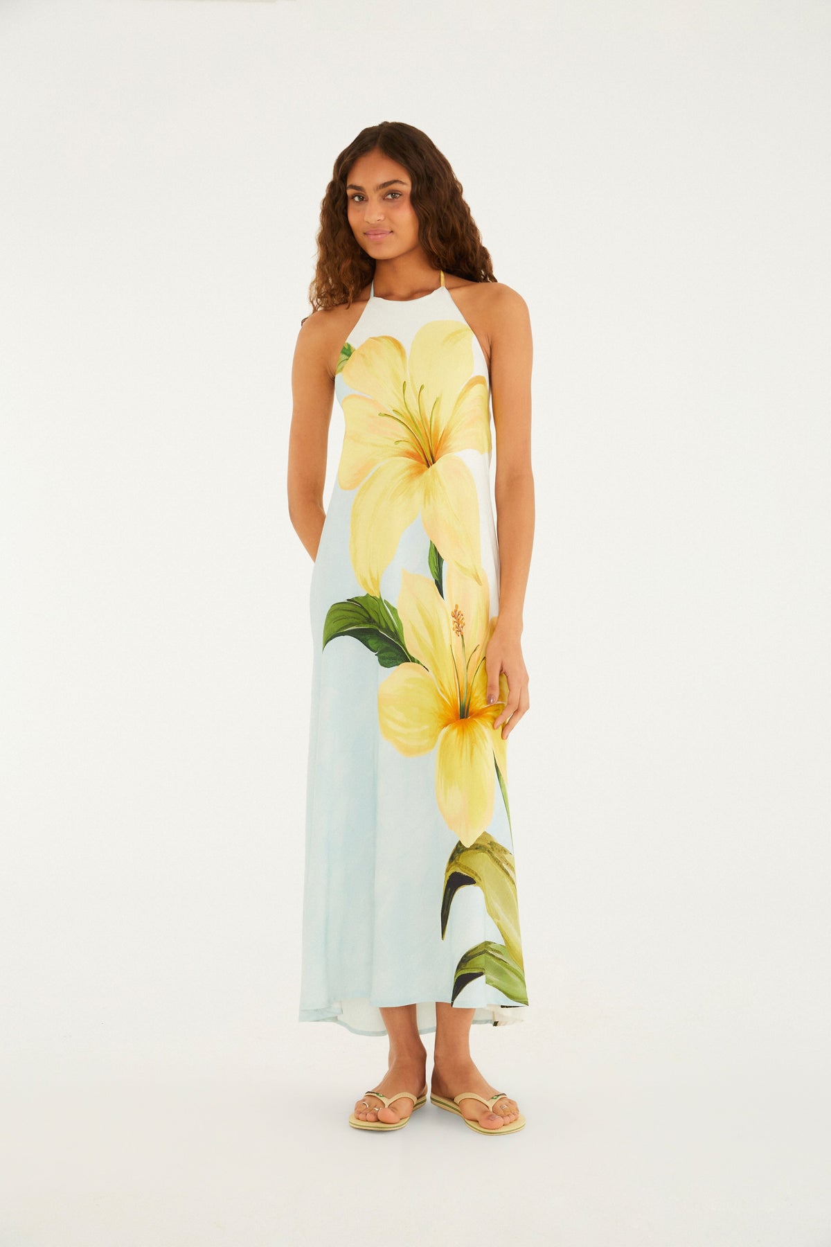 Vestido Largo Estampado Floral Samanta