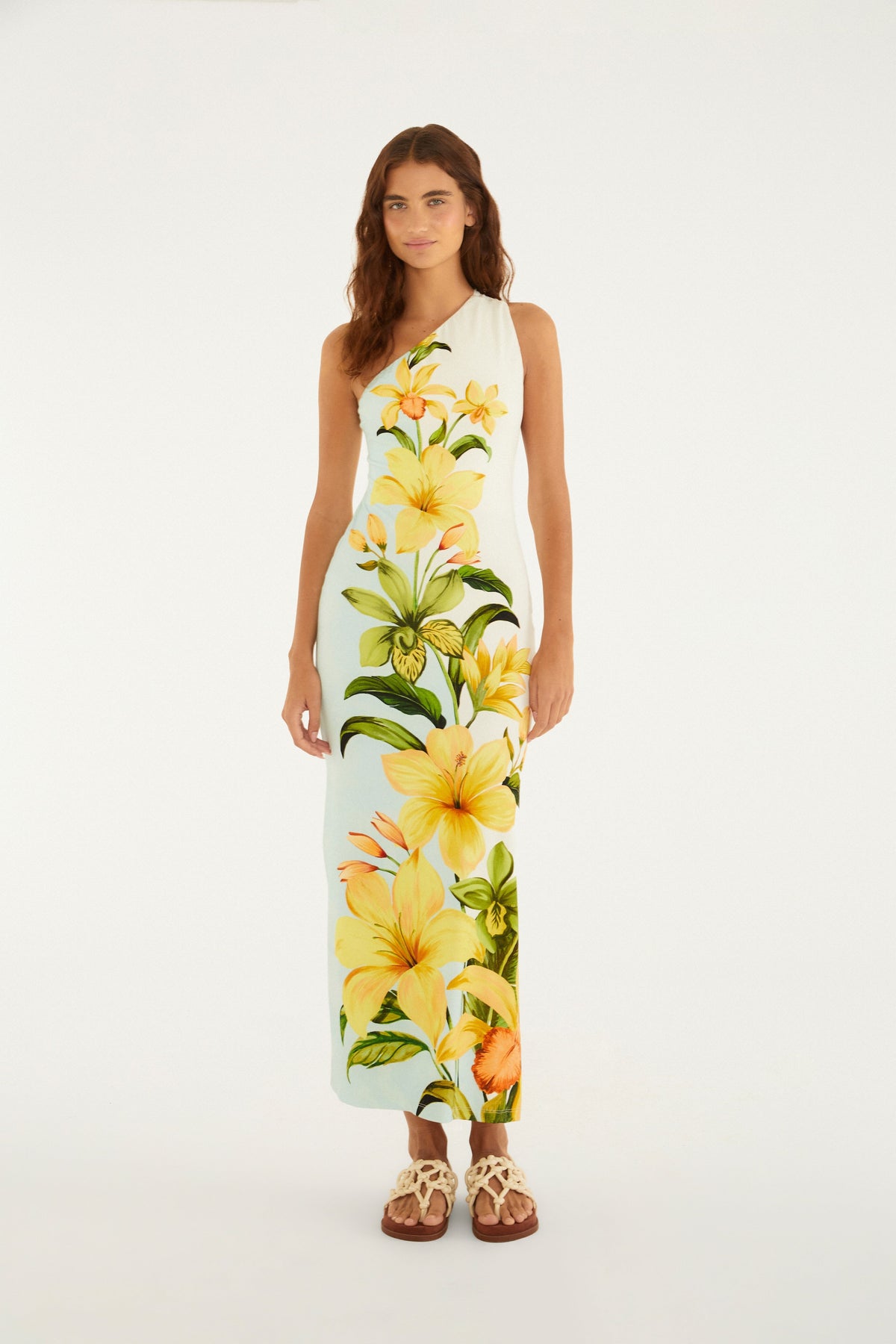 Vestido Hombros Só Estampado Floral Samanta