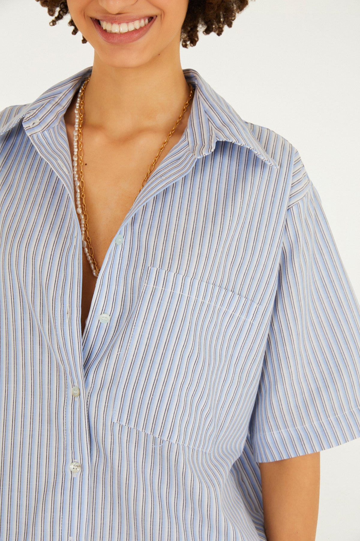 CAMISA LISTRA AZUL