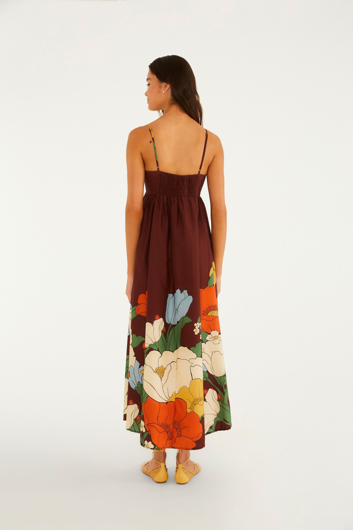 Vestido Cropped Estampado Floral Bucólico