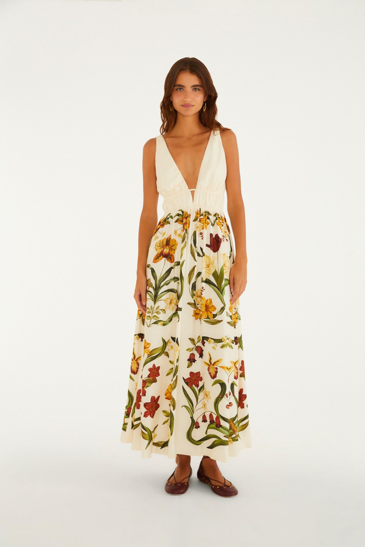 Vestido Maxi Estampado Selva De Flor