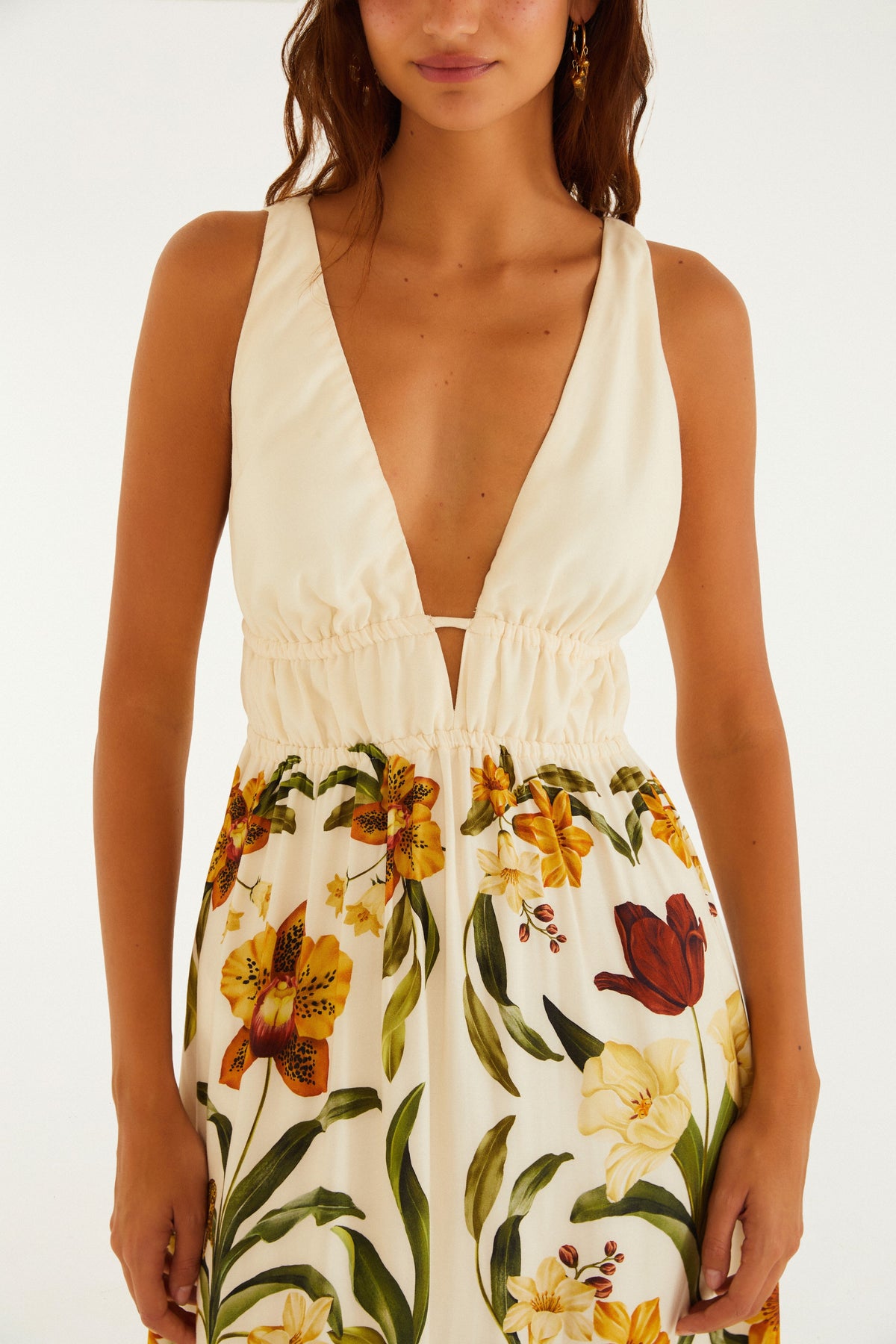 Vestido Maxi Estampado Selva De Flor
