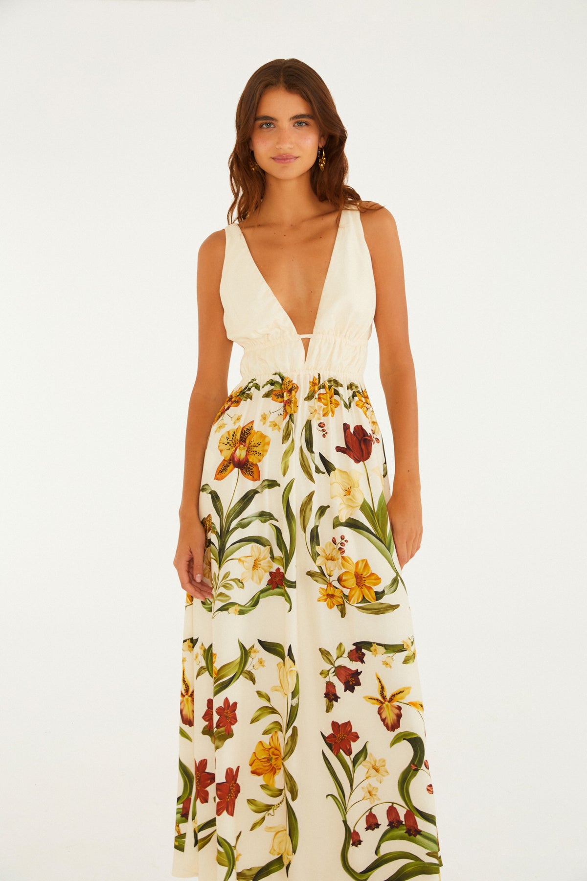 Vestido Maxi Estampado Selva De Flor