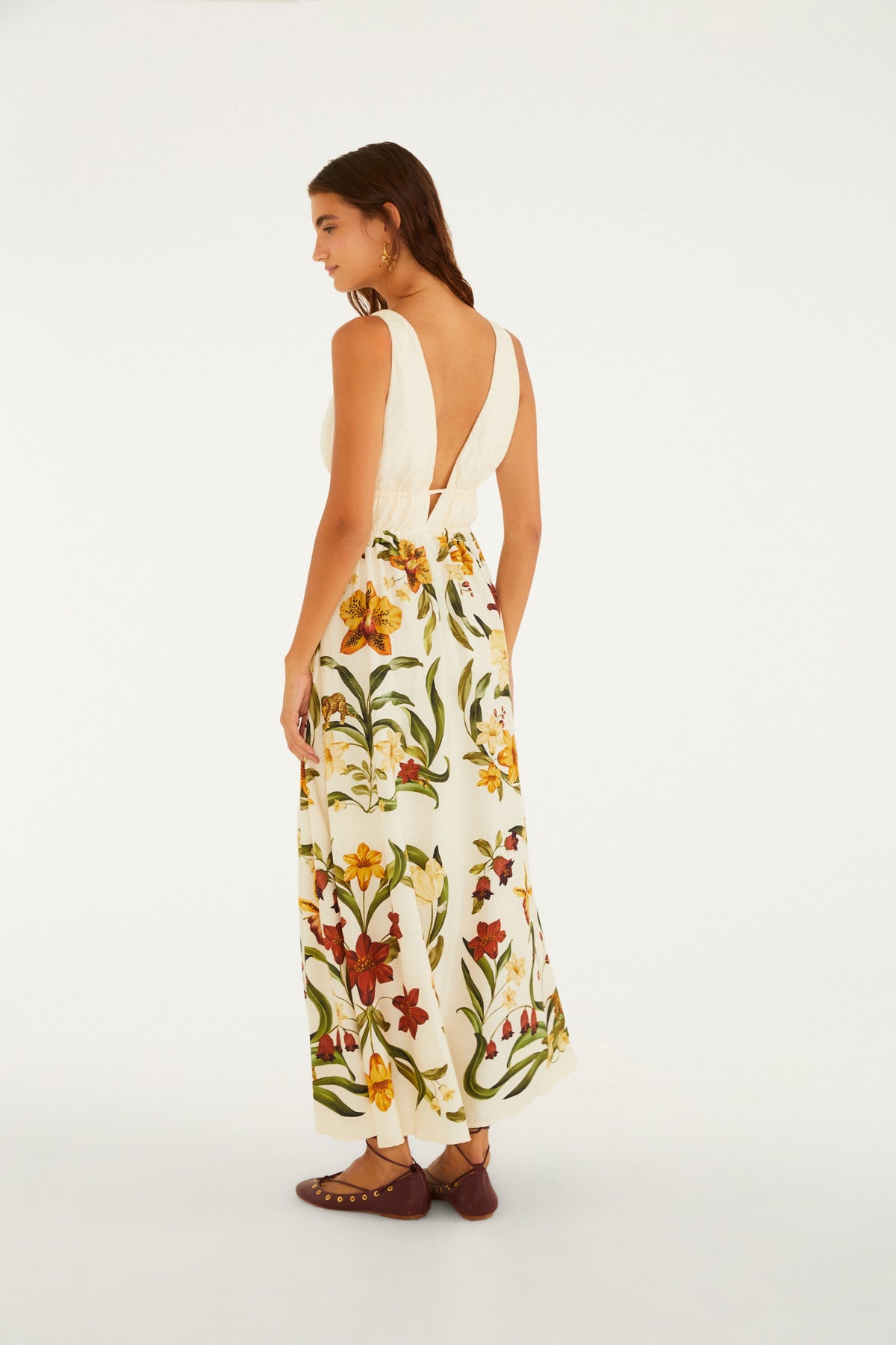 Vestido Maxi Estampado Selva De Flor