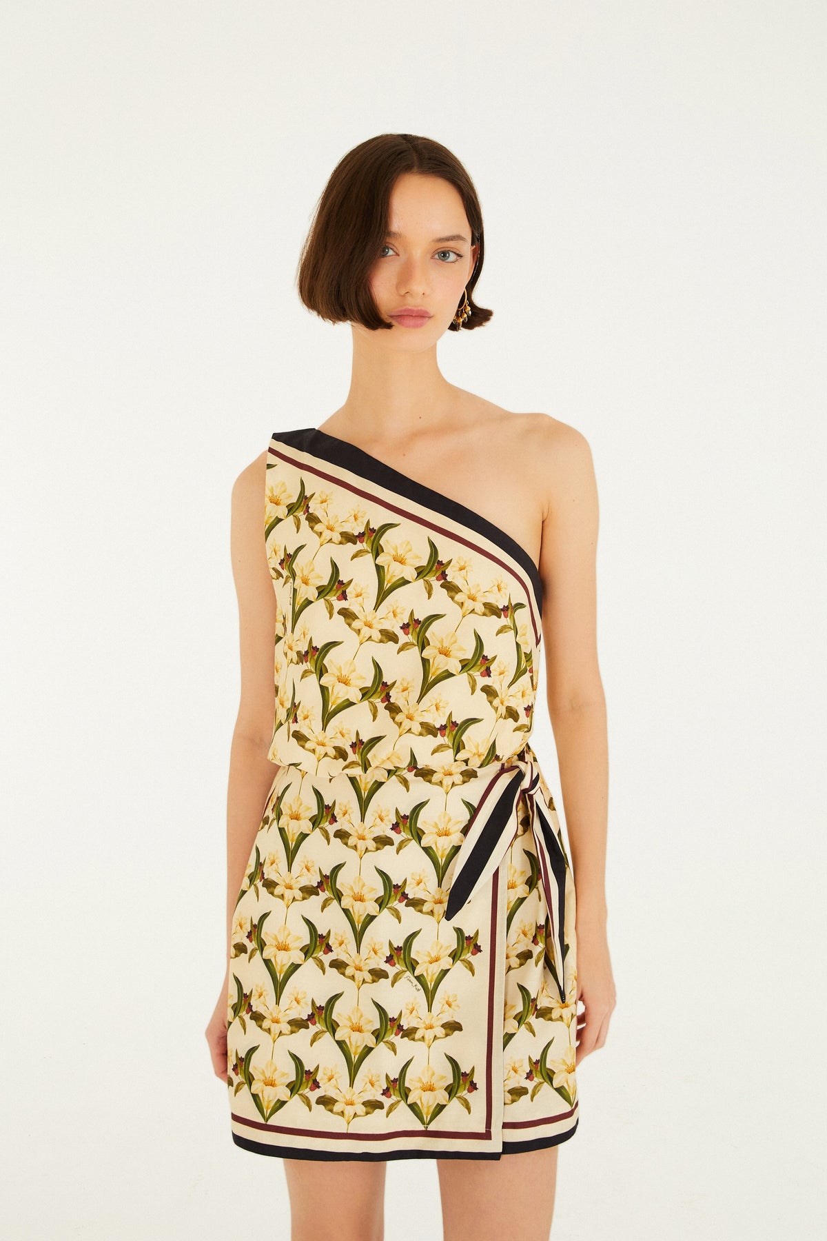 Vestido Mini Estampado Lenço Polina