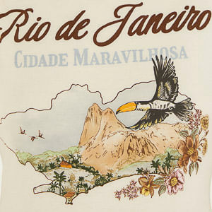 Vestido Maxi Estampado Mapa Rio