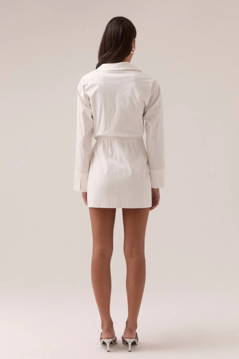 PRIMARY SHIRT DRESS - CHALK