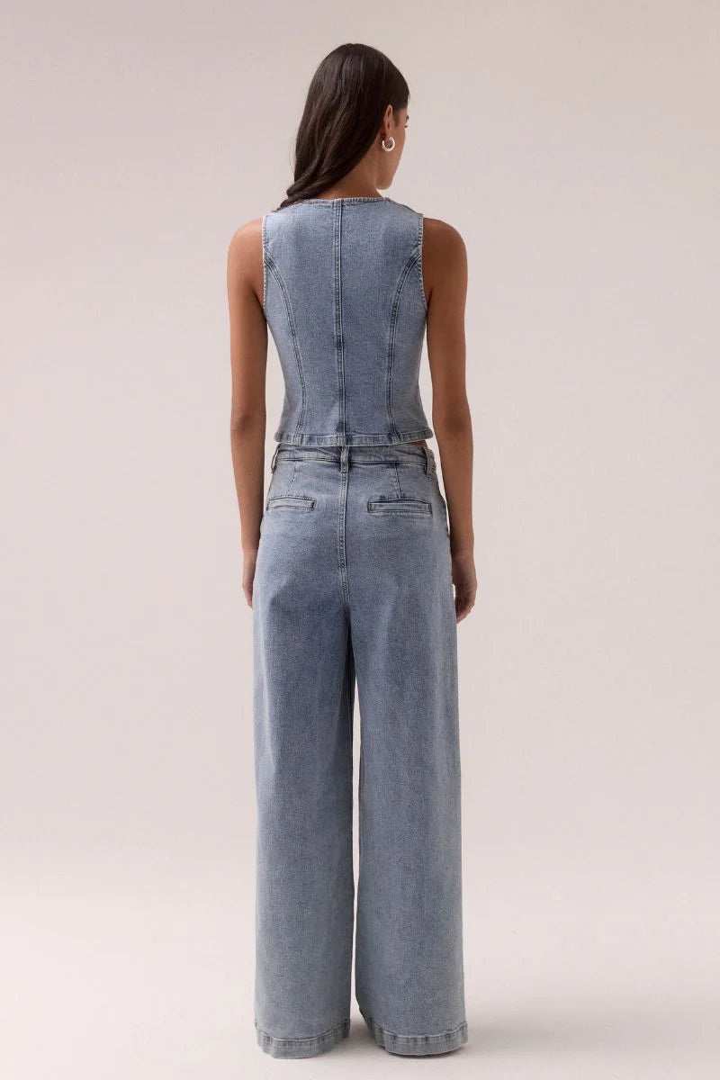 etch denim bodice